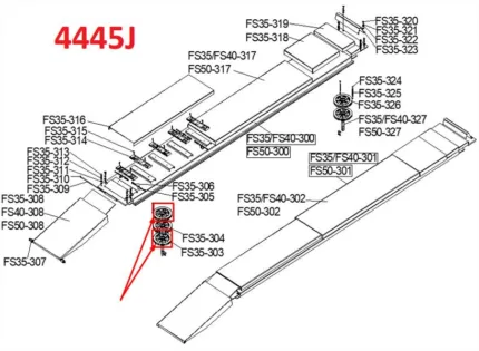 Шкив троса одинарный (326) для 4445J NORDBERG 4445J#PUL326