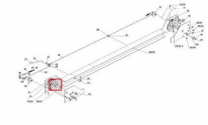 Шкив в балке подъемника 4455 NORDBERG TT5.5F4-200-01-08
