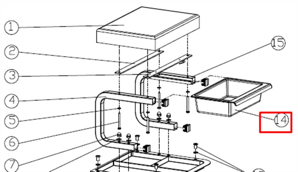 Ящик выдвижной для N30S1 NORDBERG N30S1#PL-TRAY